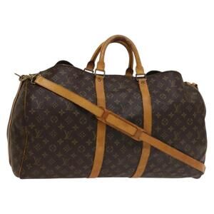 LOUIS VUITTON Monogram Keepall Bandouliere 55 Boston Bag M41414